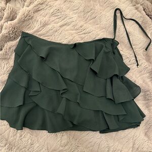 Elegant black Ruffle Skort